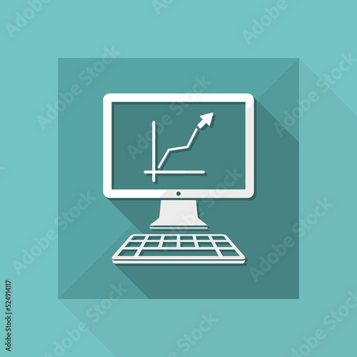 Business increase - Vector web icon