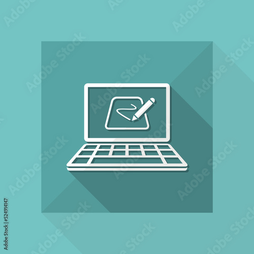 Designer tablet application - Vector web icon