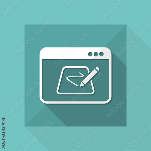 Designer tablet application - Vector web icon