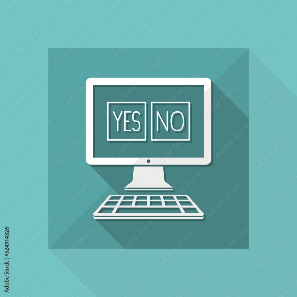 Checkbox computer decision - Minimal vector icon Checkbox computer decision - Minimal vector icon