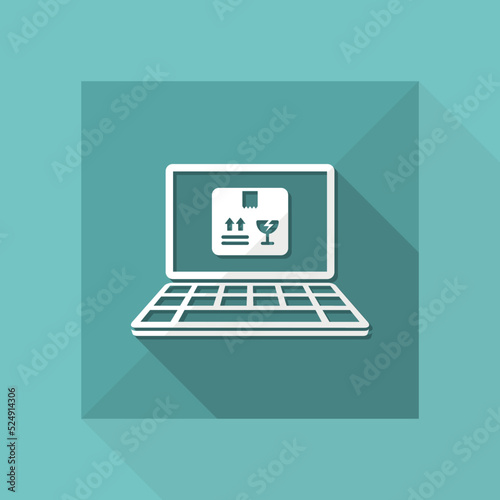 Delivery internet service - Vector flat icon