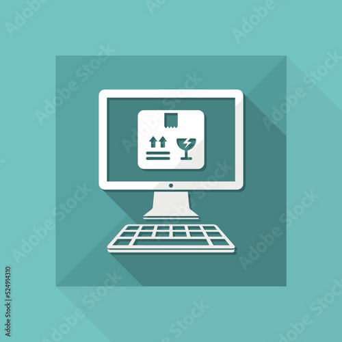 Delivery internet service - Vector flat icon