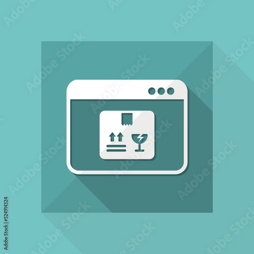 Delivery internet service - Vector flat icon