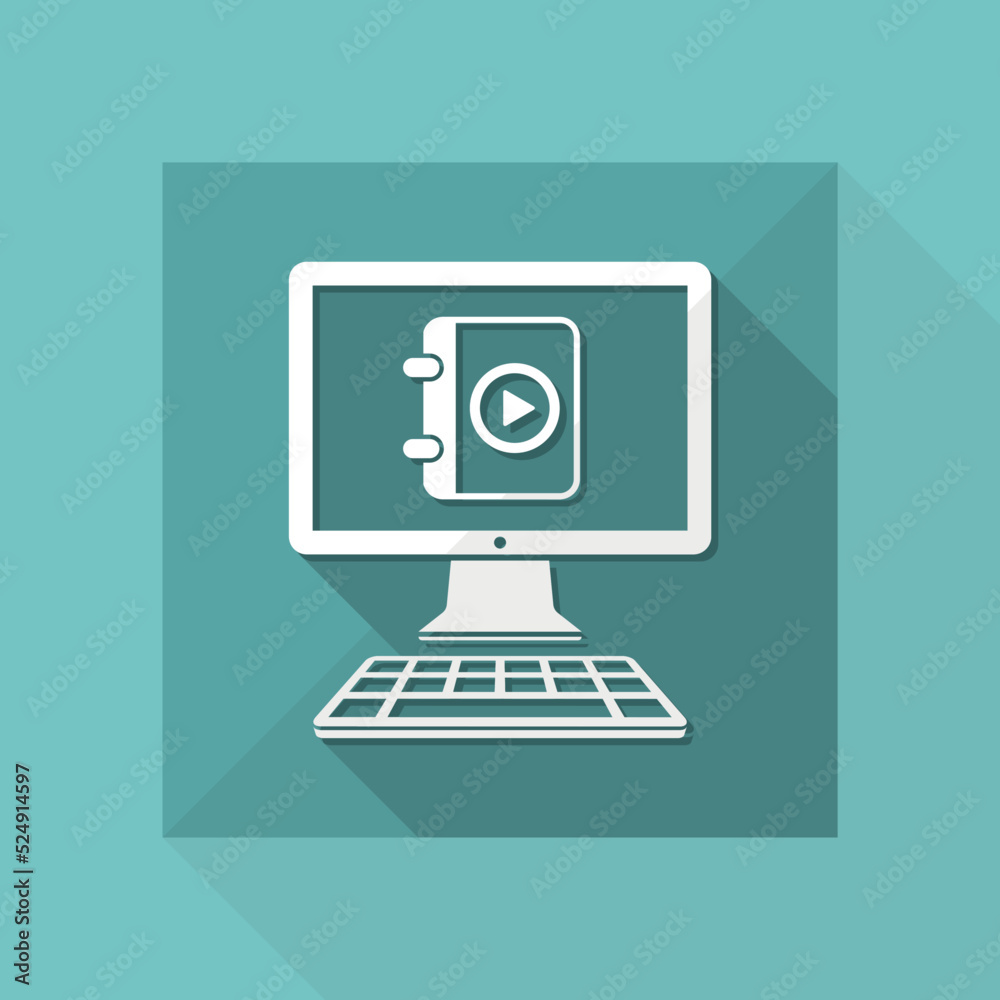 Playlist application - Vector flat icon Playlist application - Vector flat icon