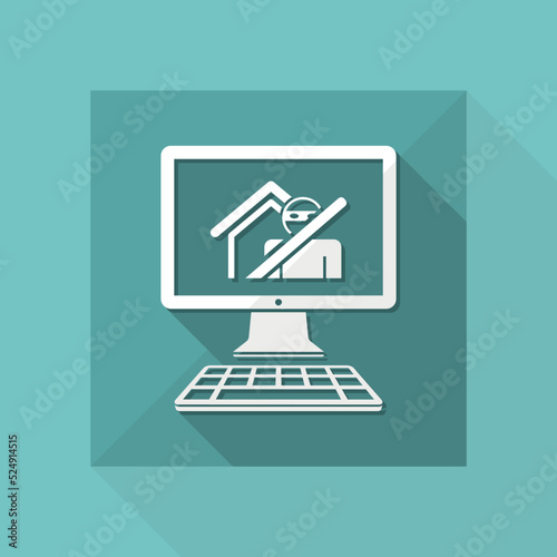 House protection application - Vector flat icon