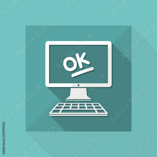 Ok result - Approved application - Vector flat icon