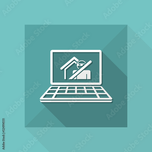House protection application - Vector flat icon