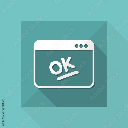 Ok result - Approved application - Vector flat icon
