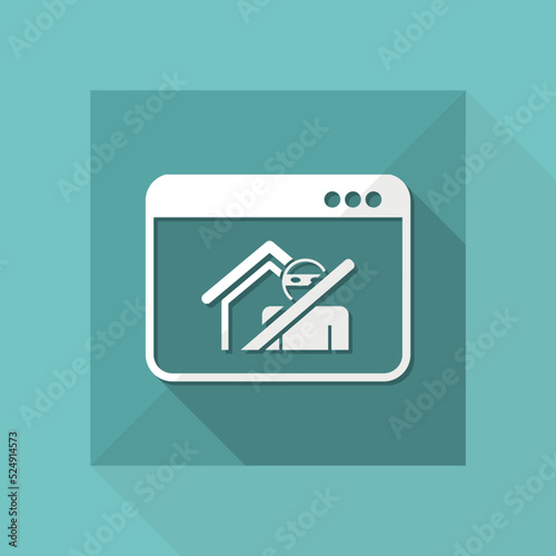 House protection application - Vector flat icon
