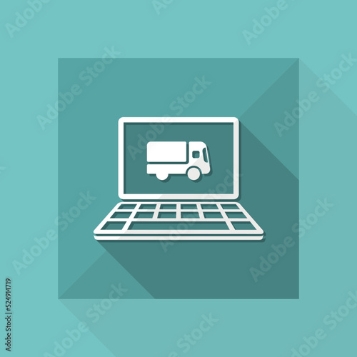 Home delivery - Internet buy - Vector flat icon