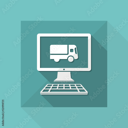 Home delivery - Internet buy - Vector flat icon