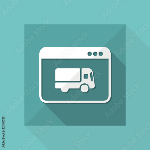 Home delivery - Internet buy - Vector flat icon
