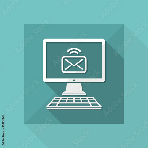 Mail box application - Vector flat icon