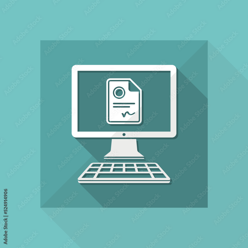 Website certificate - Vector flat icon Website certificate - Vector flat icon