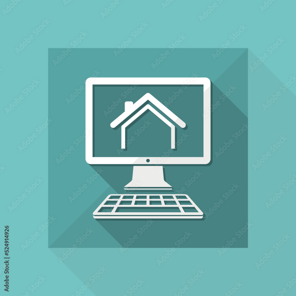 Real estate website - Vector flat icon Real estate website - Vector flat icon