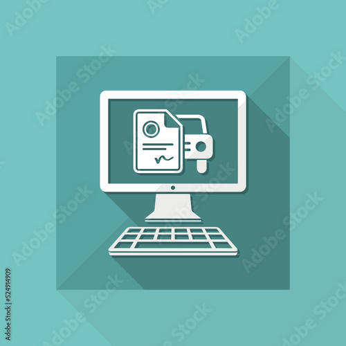 Wallpaper Mural Automotive online document - Sterling - Vector flat icon Torontodigital.ca