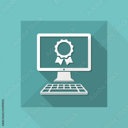 Top quality computer or application - Vector flat icon