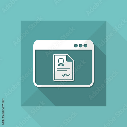 Online document service - Vector flat icon