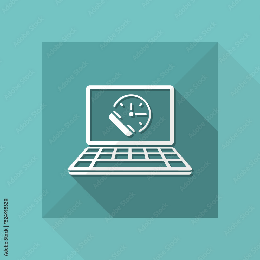 Call for appointment - Online services - Vector flat icon Call for appointment - Online services - Vector flat icon