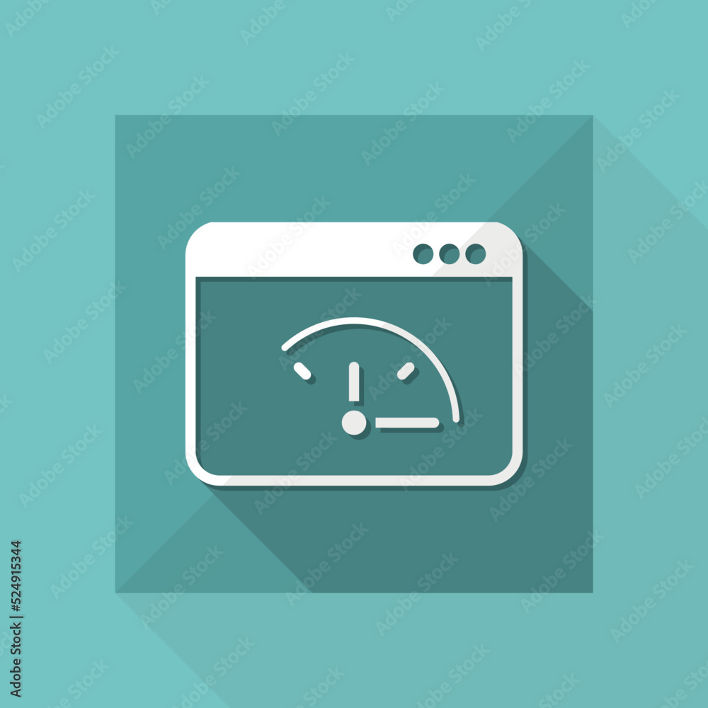 Full time online services - Vector flat icon Full time online services - Vector flat icon