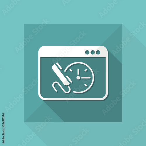 Call us for appointment - website button - Vector flat icon