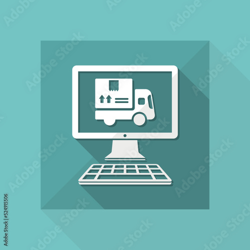 Wallpaper Mural Courier website button - Vector flat icon Torontodigital.ca