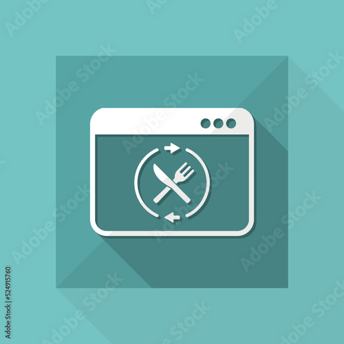 Fooding full web services - Vector flat icon