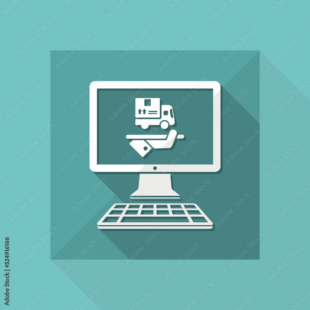 Online delivery service - Vector flat icon Online delivery service - Vector flat icon