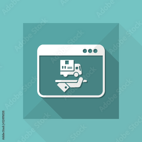 Online delivery service - Vector flat icon