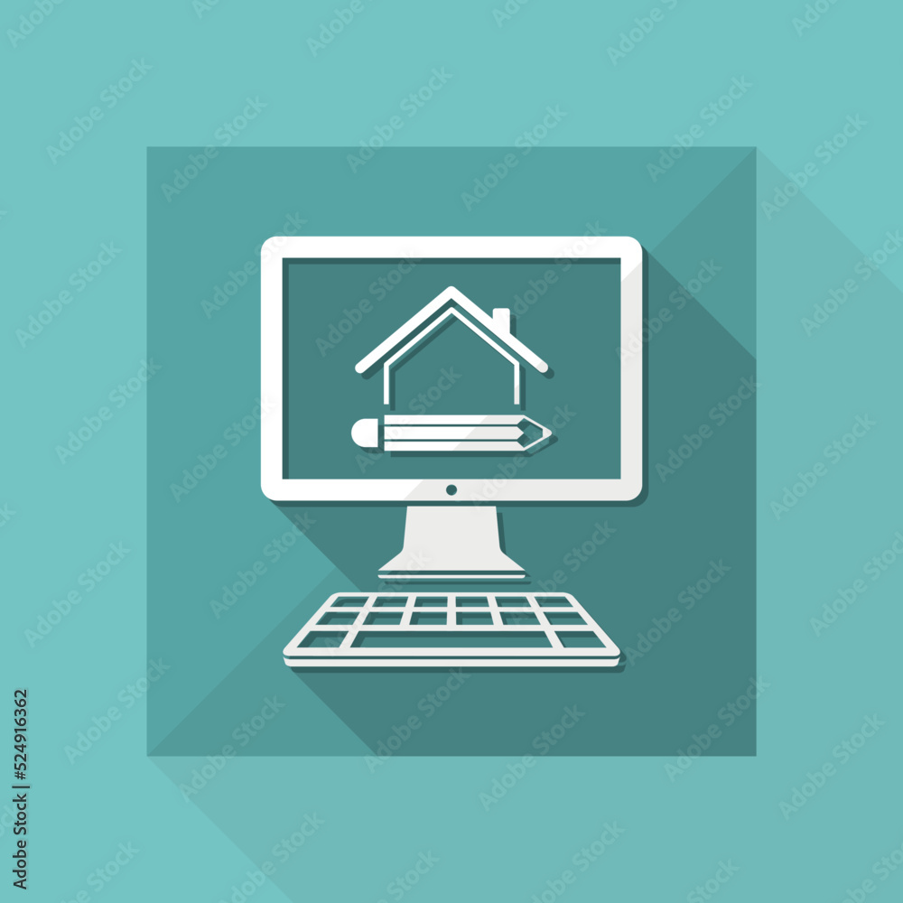 House design - Vector icon for computer website or application House design - Vector icon for computer website or application