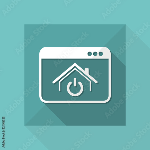 House power switch - Vector icon for computer website or application