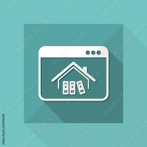 Library or school concept - Vector icon for computer website or application