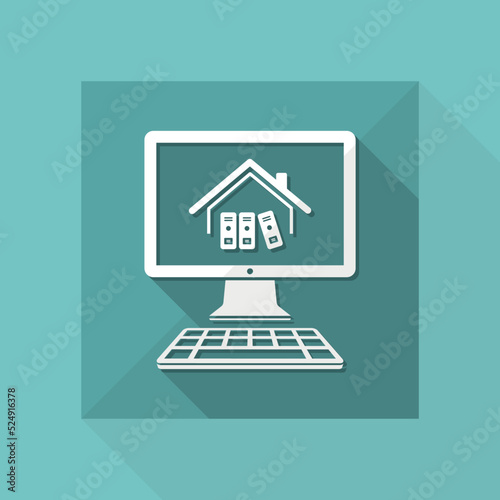 Library or school concept - Vector icon for computer website or application