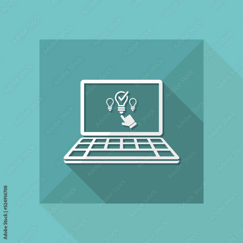 Pick the better idea - Vector icon for computer website or application Pick the better idea - Vector icon for computer website or application