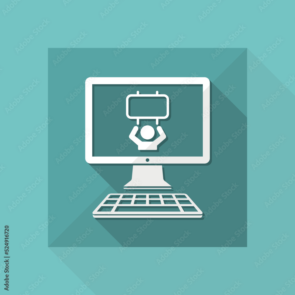 Manifestation of demonstrators or sport supporters - Vector icon for computer website or application Manifestation of demonstrators or sport supporters - Vector icon for computer website or application