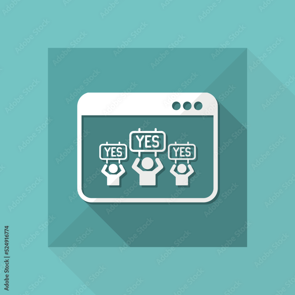 Supporters crowd page - Vector icon for computer website or application Supporters crowd page - Vector icon for computer website or application