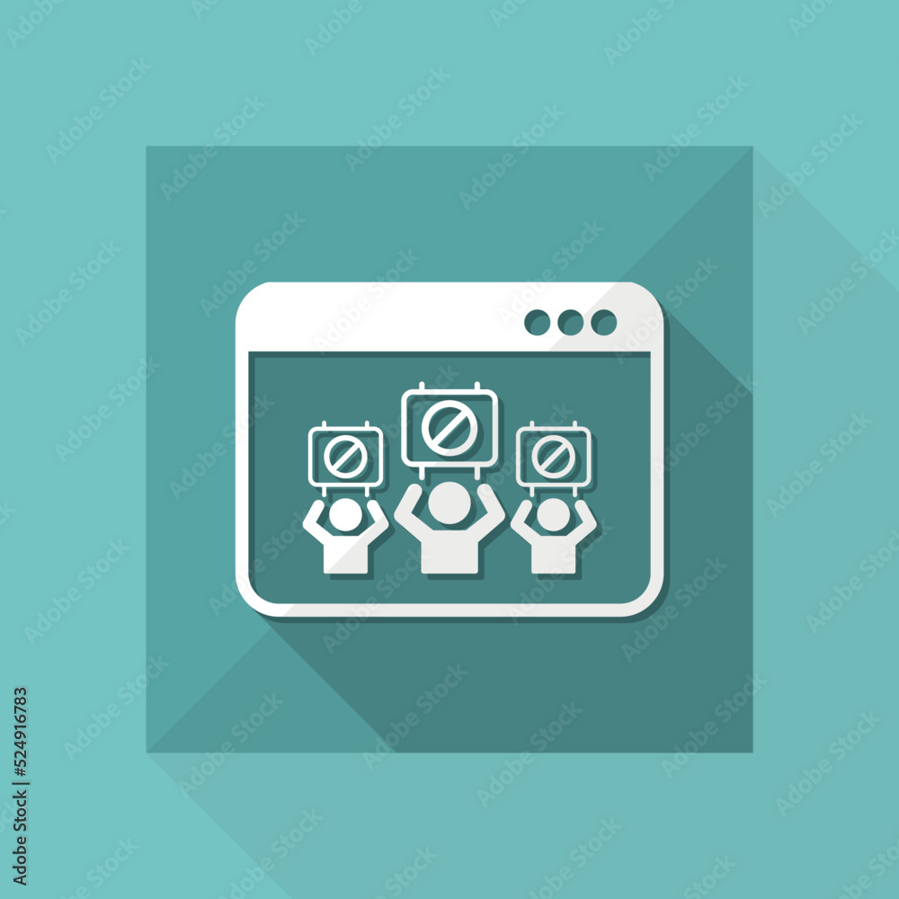 Prohibited page - Vector icon for computer website or application Prohibited page - Vector icon for computer website or application