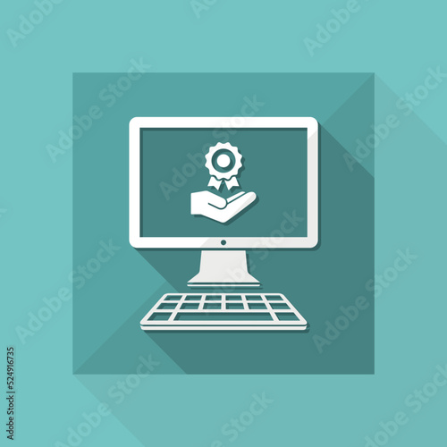 Online certification - Vector icon for computer website or application