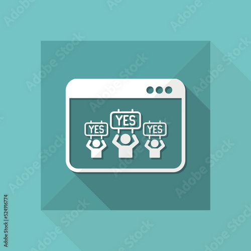 Supporters crowd page - Vector icon for computer website or application