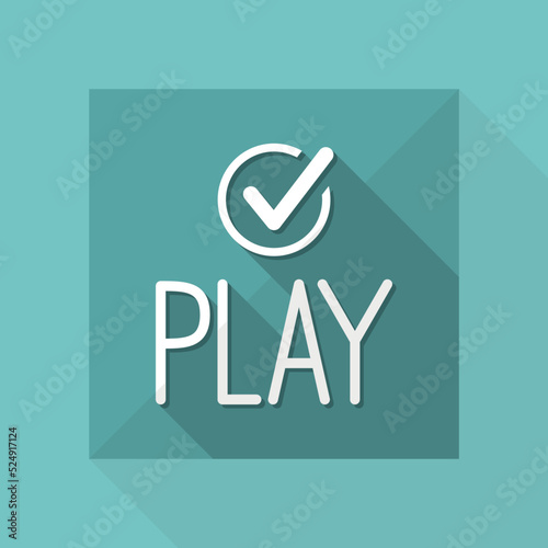 Play button - Vector icon for computer website or application