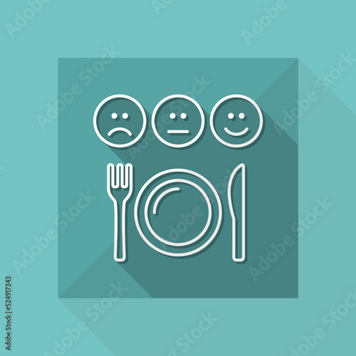 Restaurant rating icon - Thin series