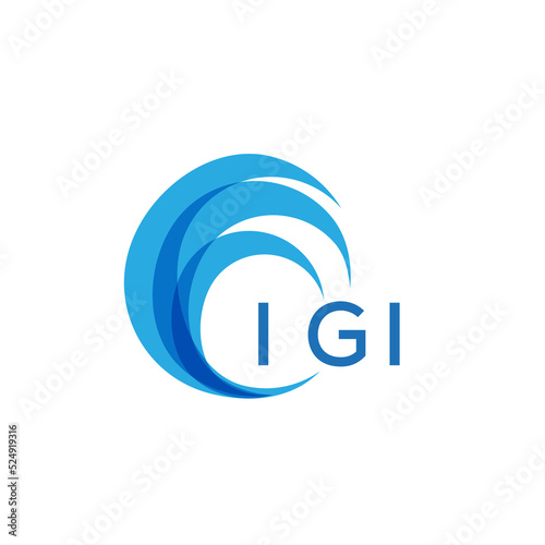 IGI letter logo. IGI blue image on white background. IGI Monogram logo design for entrepreneur and business. . IGI best icon.
 photo