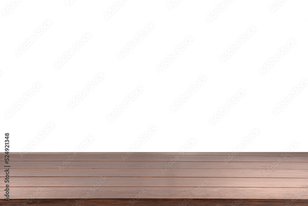 Empty brown wooden surface isolated on white Empty brown wooden surface isolated on white