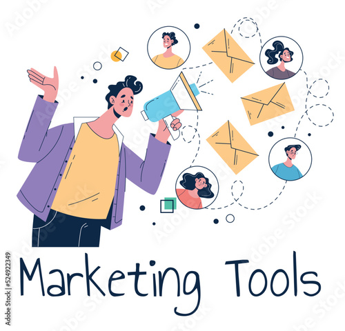 Social media content digital marketing online business technology strategy network abstract concept. Vector isolated graphic design illustration