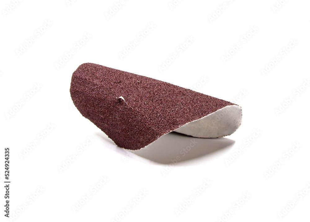 Sandpaper, one side of which is coated with an abrasive. Sandpaper, one side of which is coated with an abrasive.