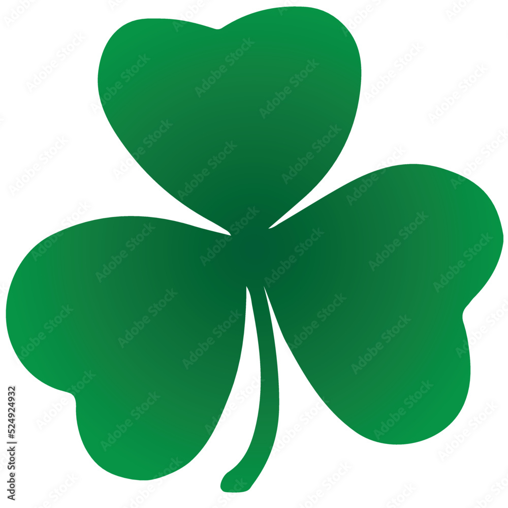 Shamrock vector trefoil and quadruple. An illustration element for St. Patrick's Day. Symbol of Ireland.