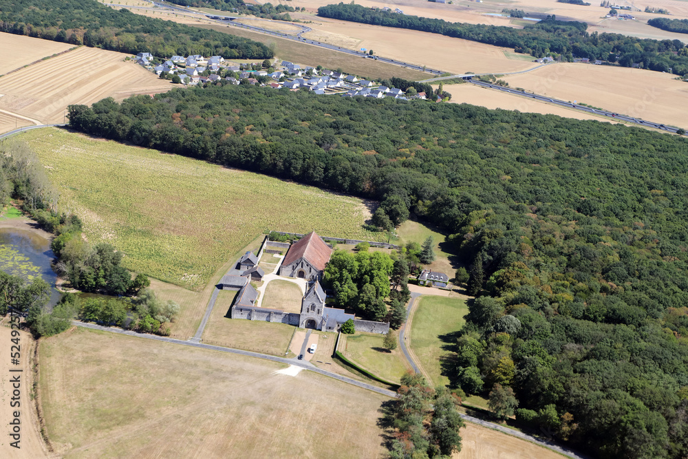 Vue aérienne de la Grange de Meslay