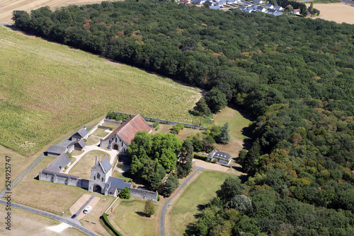 Vue aérienne de la Grange de Meslay