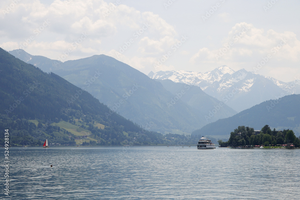 Zellersee lake in Zell am See, Austria Zellersee lake in Zell am See, Austria