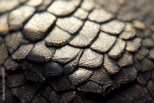 black texture of scales of a reptile, or dragon photo